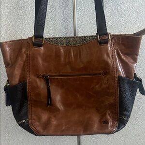 The Sak Kendra Leather Tote Bag Satchel